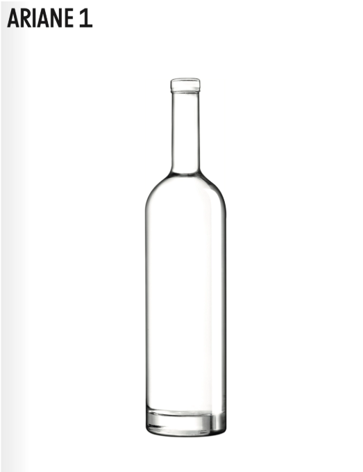 Botella de vodka reciclable personalizada con corcho