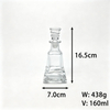 Botella de vidrio transparente con forma de pirámide con tapón especial, cristalería de productos químicos para cosméticos y perfumes